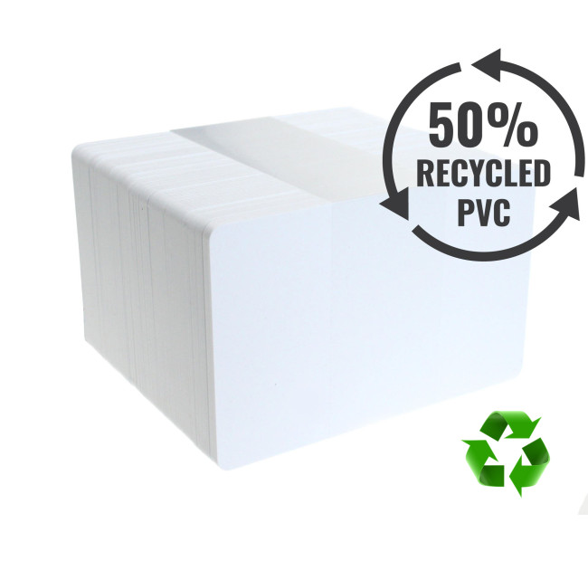 Neutral White 760 Micron 50% Recycled PVC Cards Neutral White 760 Micron 50% Recycled PVC Cards