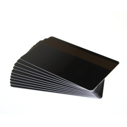 Black Gloss 760 Micron Cards with HiCo Magnetic Stripe (Pack of 100)