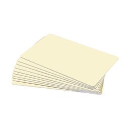 Cream Tan Gloss 760 Micron Cards with Colored Core (Pack of 100)