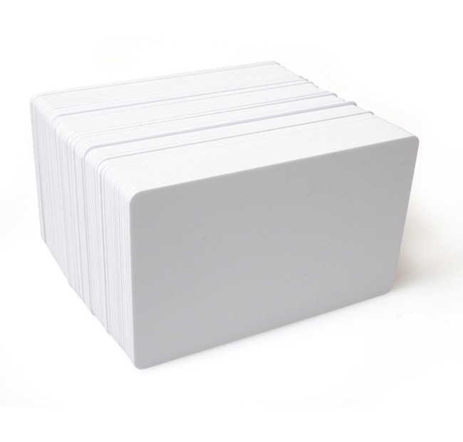 Blank White Plastic Cards (Pack of 100)