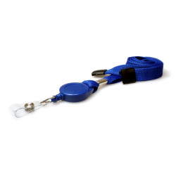 Lanyard Blå 16 mm av polyester med monterad jojjo